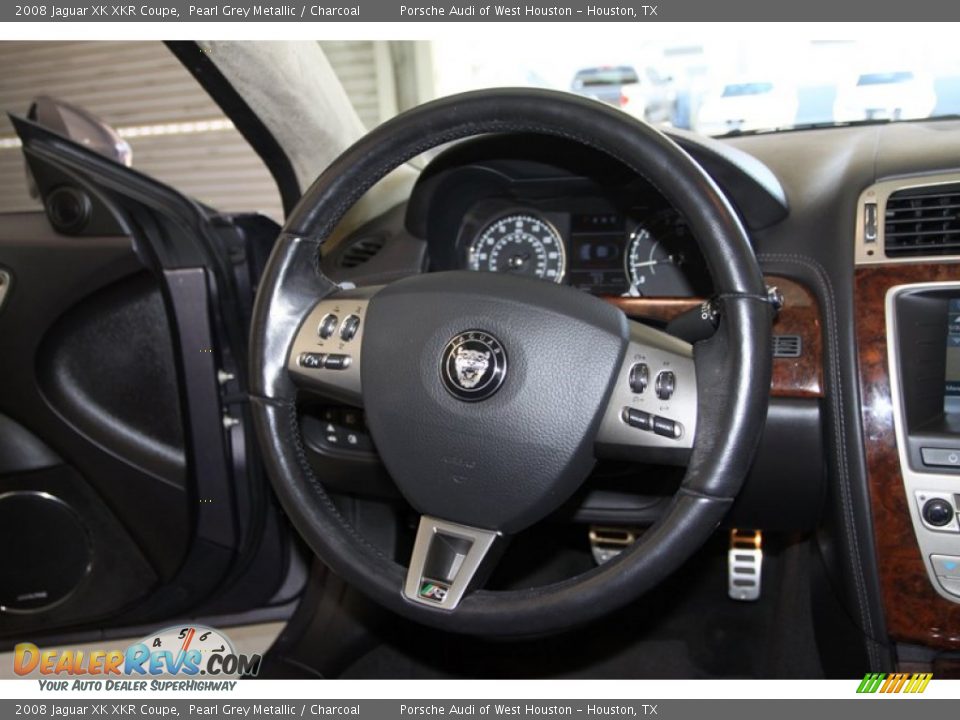 2008 Jaguar XK XKR Coupe Pearl Grey Metallic / Charcoal Photo #19