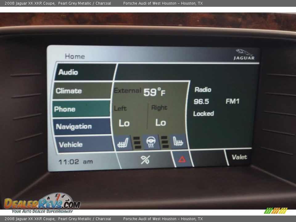 2008 Jaguar XK XKR Coupe Pearl Grey Metallic / Charcoal Photo #30