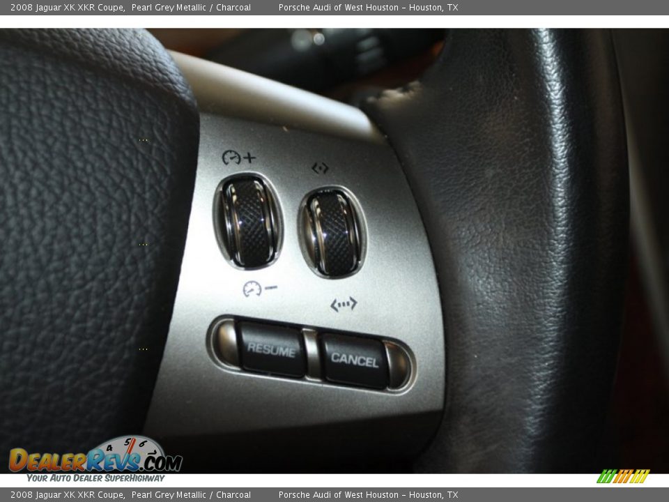 2008 Jaguar XK XKR Coupe Pearl Grey Metallic / Charcoal Photo #34