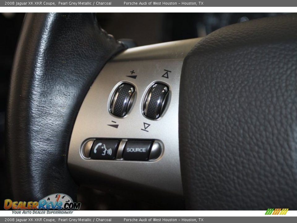 2008 Jaguar XK XKR Coupe Pearl Grey Metallic / Charcoal Photo #35