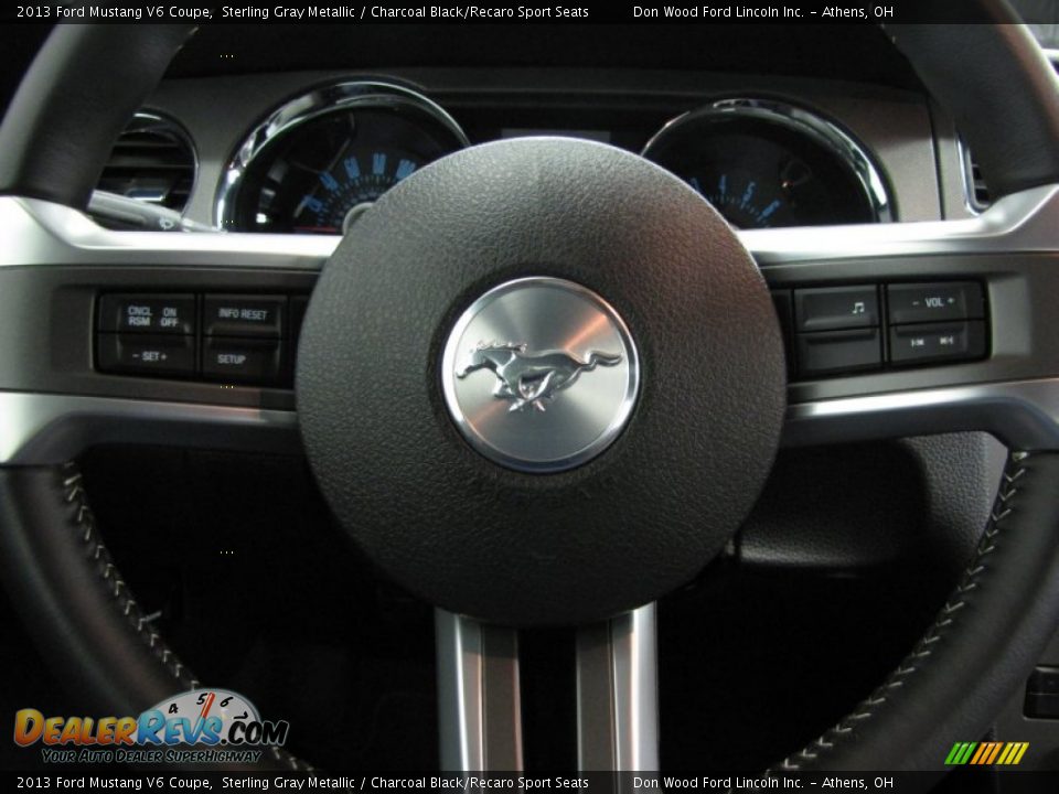 2013 Ford Mustang V6 Coupe Sterling Gray Metallic / Charcoal Black/Recaro Sport Seats Photo #12