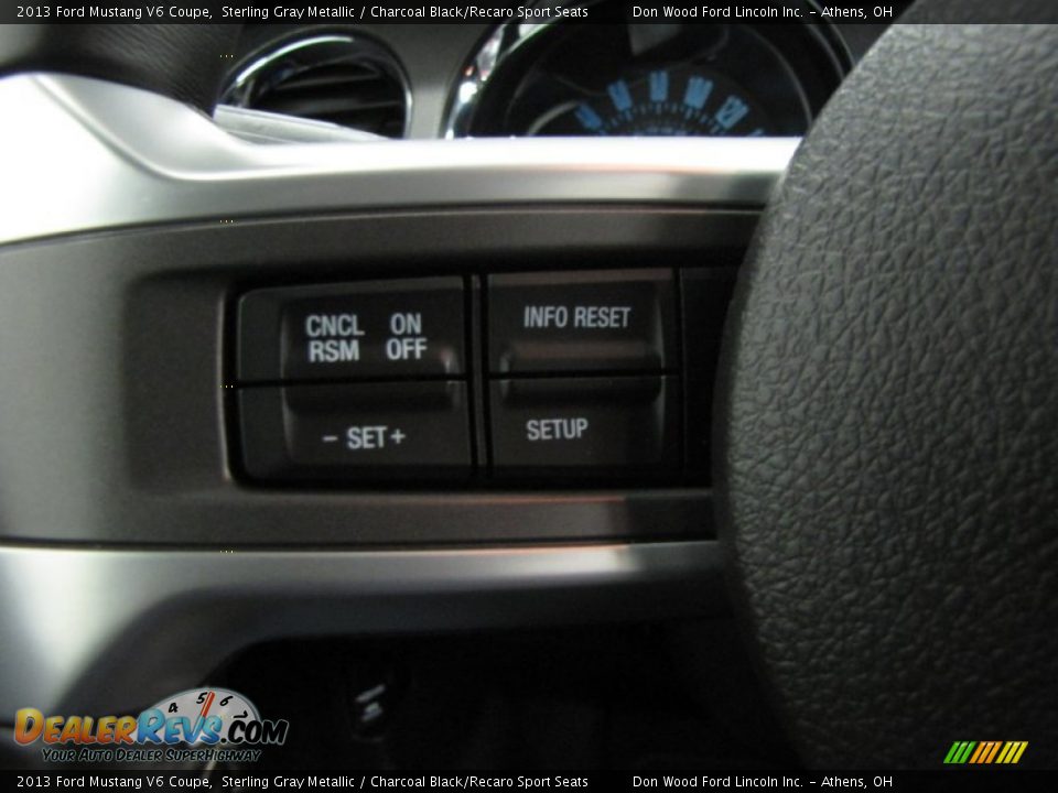 2013 Ford Mustang V6 Coupe Sterling Gray Metallic / Charcoal Black/Recaro Sport Seats Photo #13