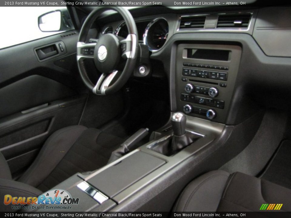 2013 Ford Mustang V6 Coupe Sterling Gray Metallic / Charcoal Black/Recaro Sport Seats Photo #18