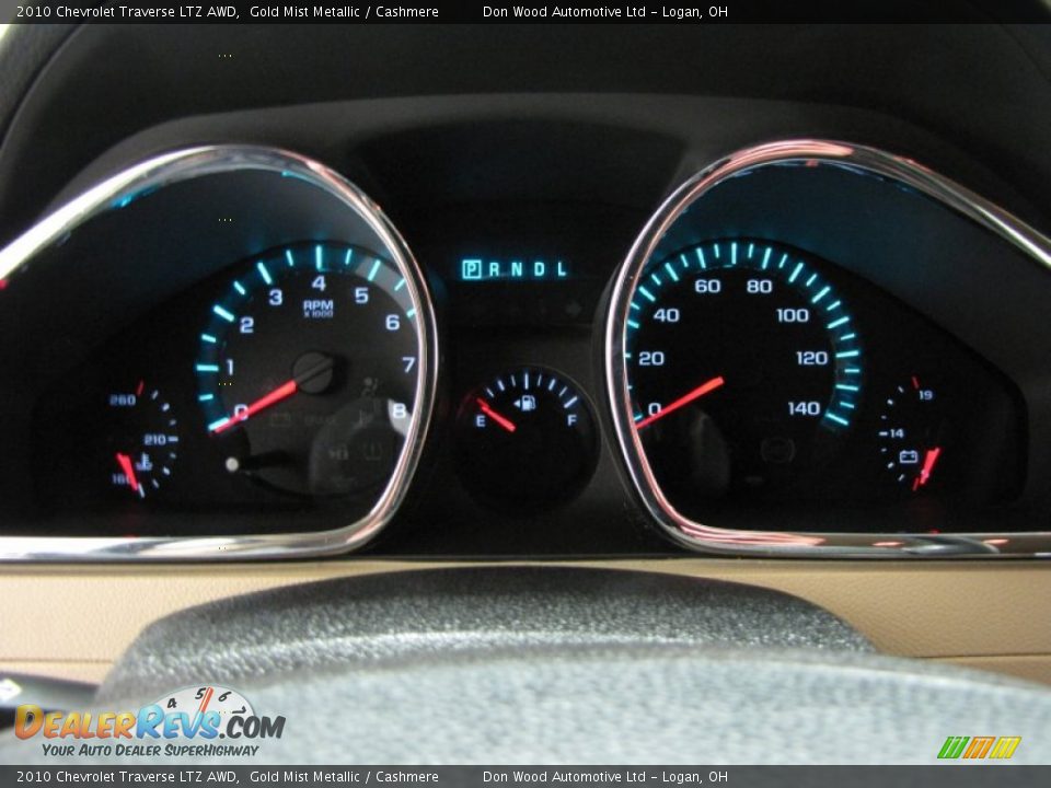 2010 Chevrolet Traverse LTZ AWD Gold Mist Metallic / Cashmere Photo #22