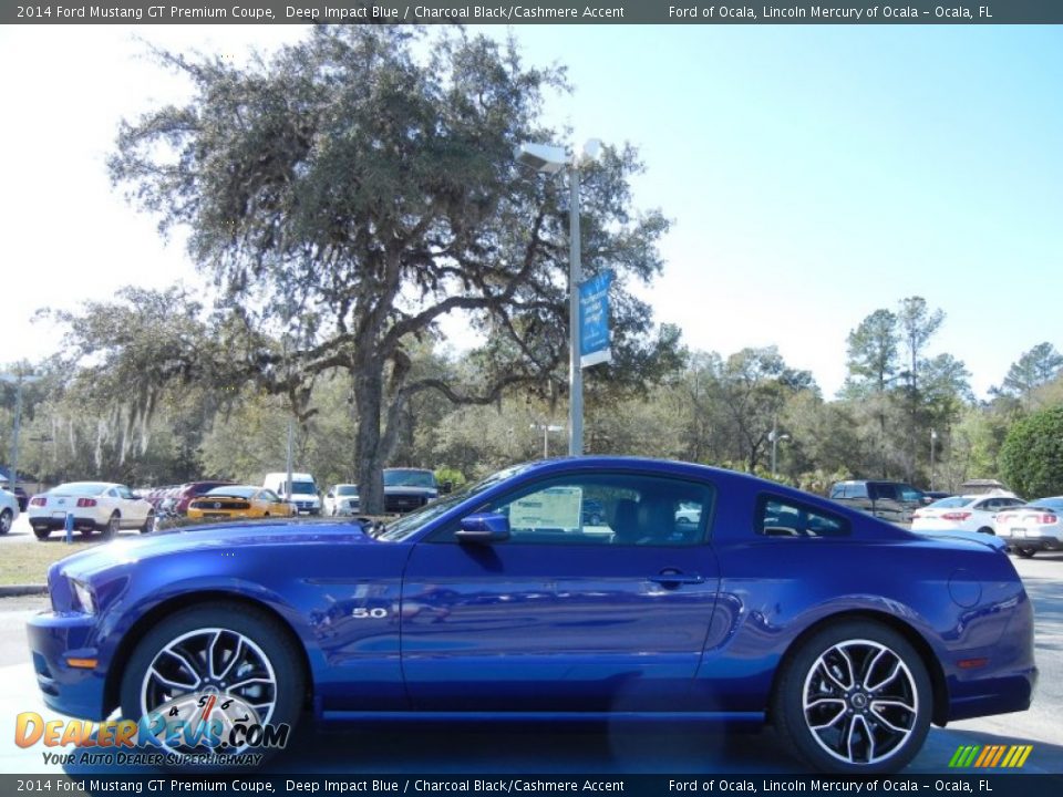 Deep Impact Blue 2014 Ford Mustang GT Premium Coupe Photo #2