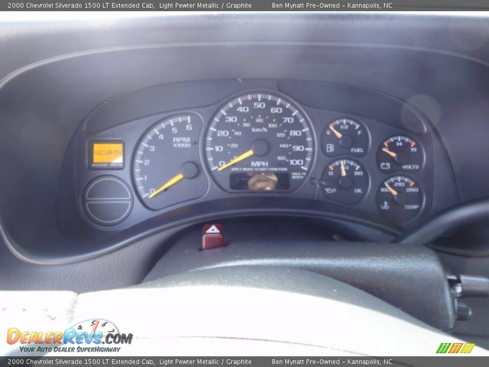 2000 Chevrolet Silverado 1500 LT Extended Cab Light Pewter Metallic / Graphite Photo #14