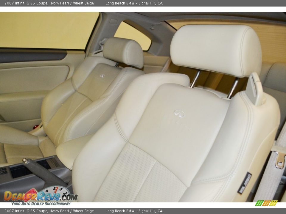 2007 Infiniti G 35 Coupe Ivory Pearl / Wheat Beige Photo #11