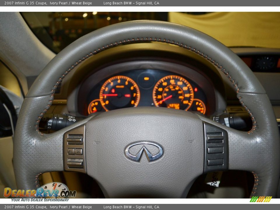 2007 Infiniti G 35 Coupe Ivory Pearl / Wheat Beige Photo #20