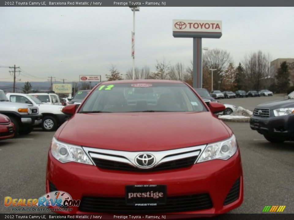 2012 Toyota Camry LE Barcelona Red Metallic / Ivory Photo #2