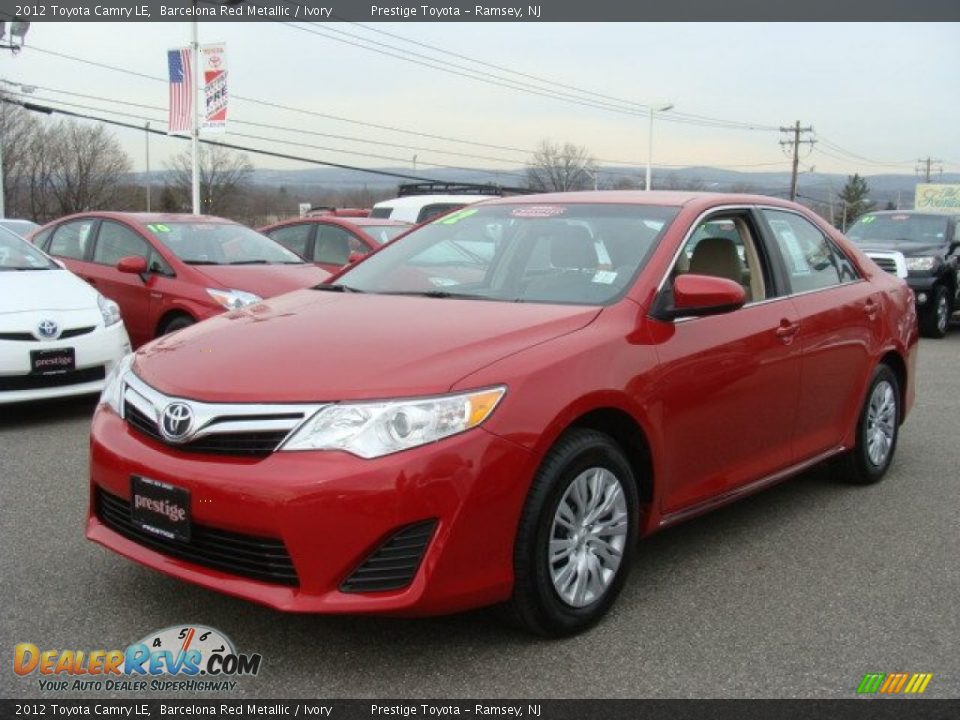 2012 Toyota Camry LE Barcelona Red Metallic / Ivory Photo #3