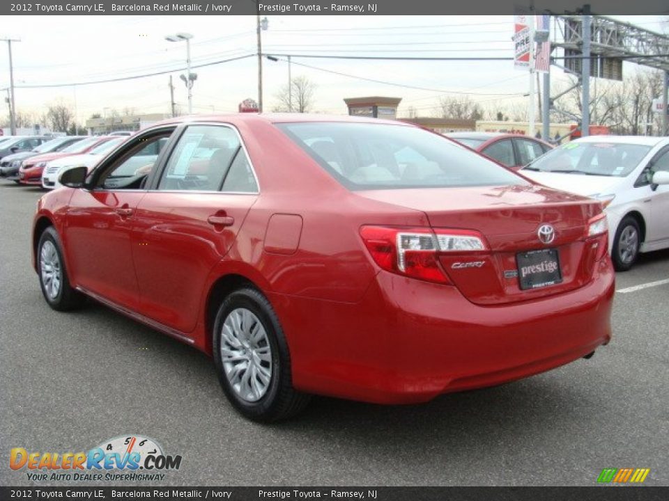 2012 Toyota Camry LE Barcelona Red Metallic / Ivory Photo #4