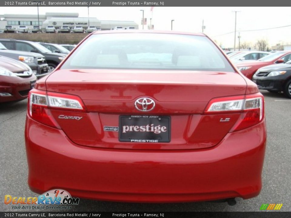 2012 Toyota Camry LE Barcelona Red Metallic / Ivory Photo #5