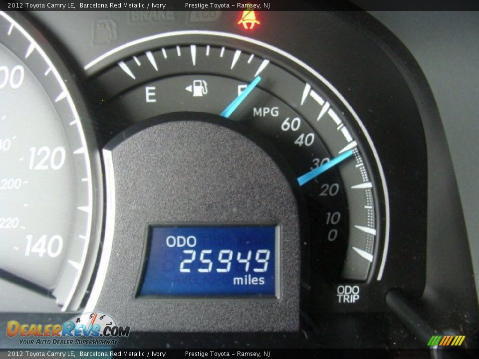 2012 Toyota Camry LE Barcelona Red Metallic / Ivory Photo #10
