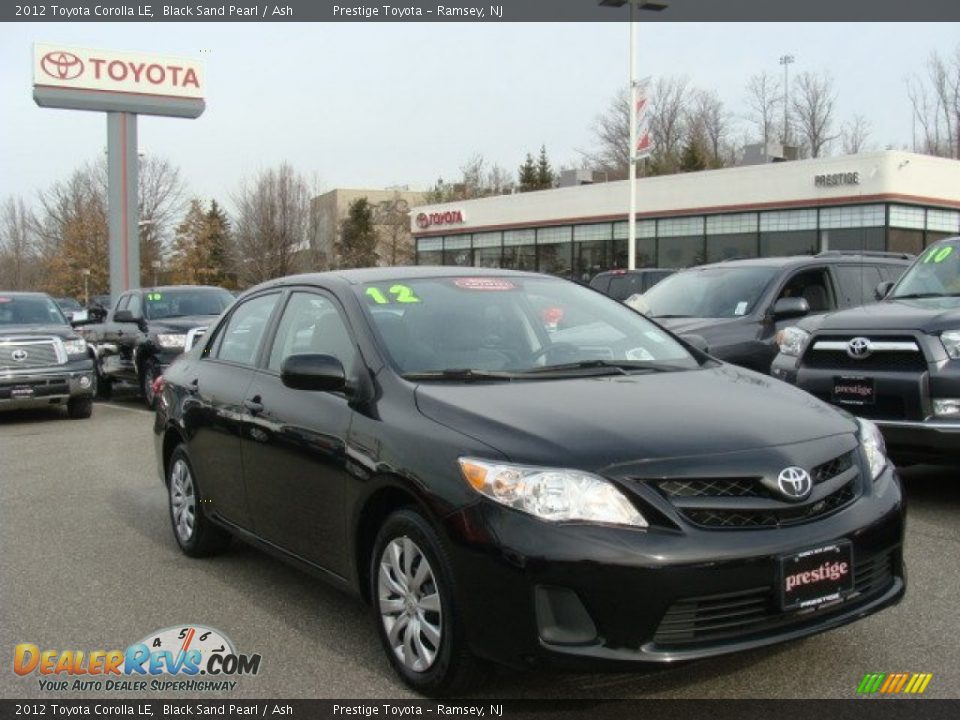 2012 Toyota Corolla LE Black Sand Pearl / Ash Photo #1