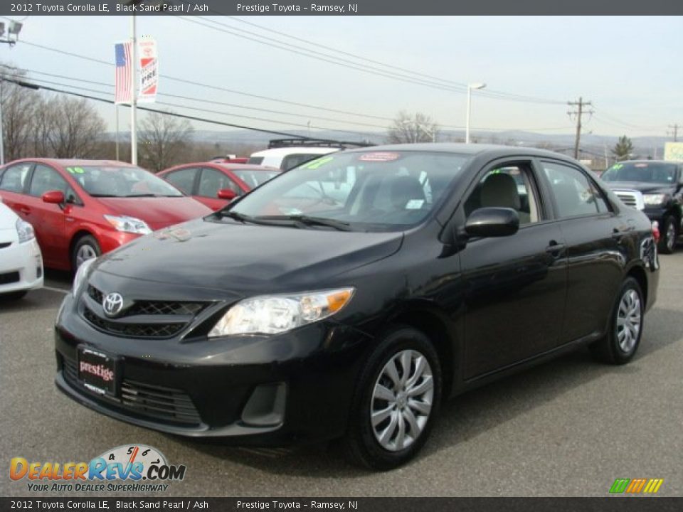 2012 Toyota Corolla LE Black Sand Pearl / Ash Photo #3