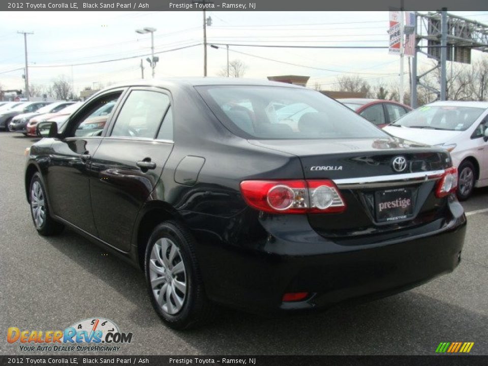 2012 Toyota Corolla LE Black Sand Pearl / Ash Photo #4