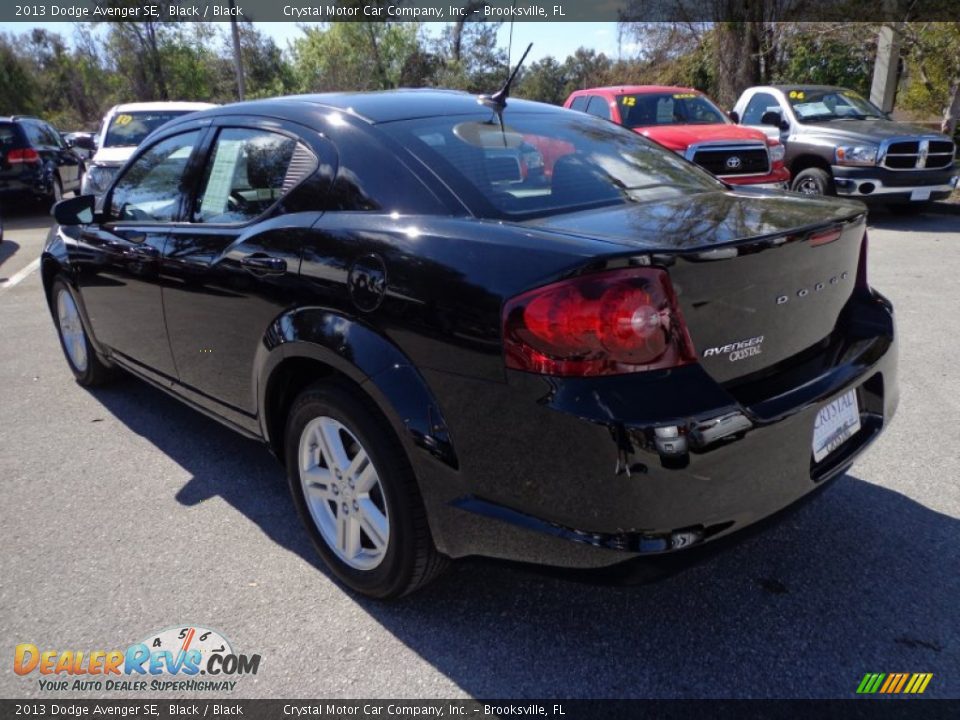 2013 Dodge Avenger SE Black / Black Photo #3