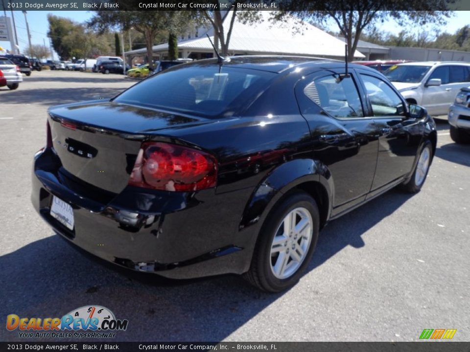 2013 Dodge Avenger SE Black / Black Photo #8