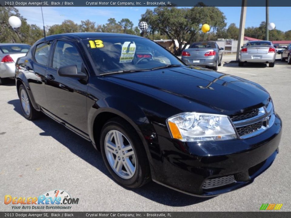 2013 Dodge Avenger SE Black / Black Photo #10