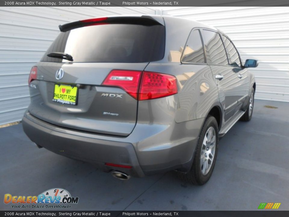 2008 Acura MDX Technology Sterling Gray Metallic / Taupe Photo #4