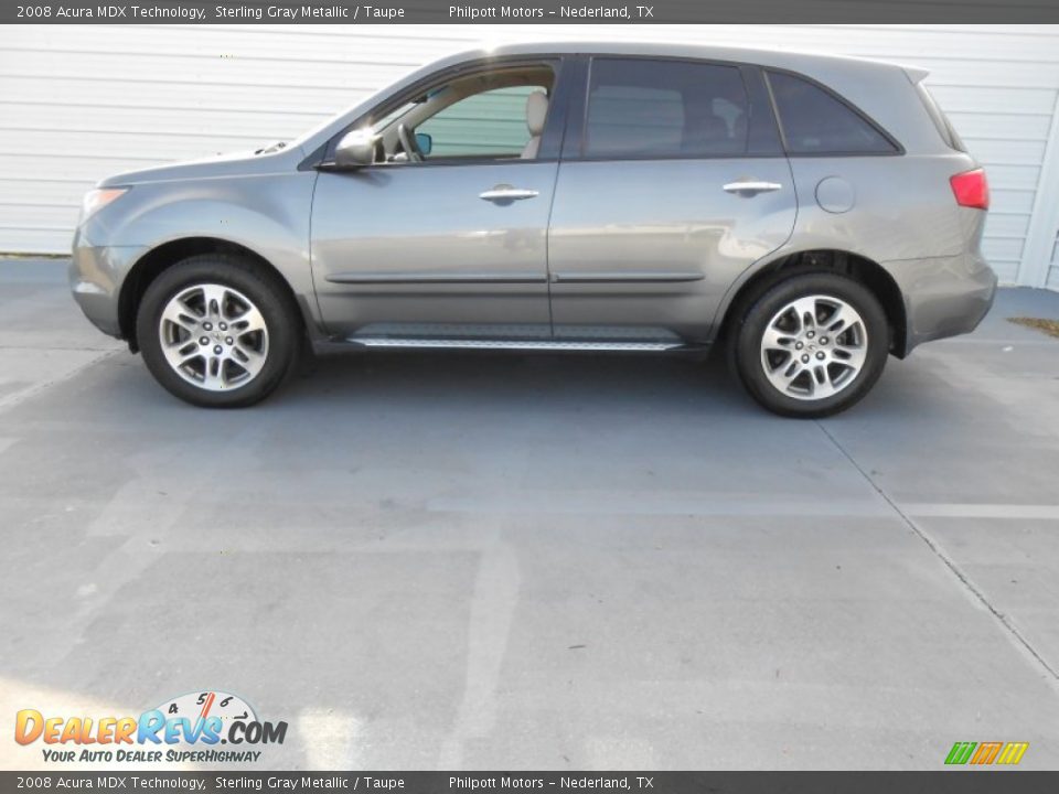 2008 Acura MDX Technology Sterling Gray Metallic / Taupe Photo #6