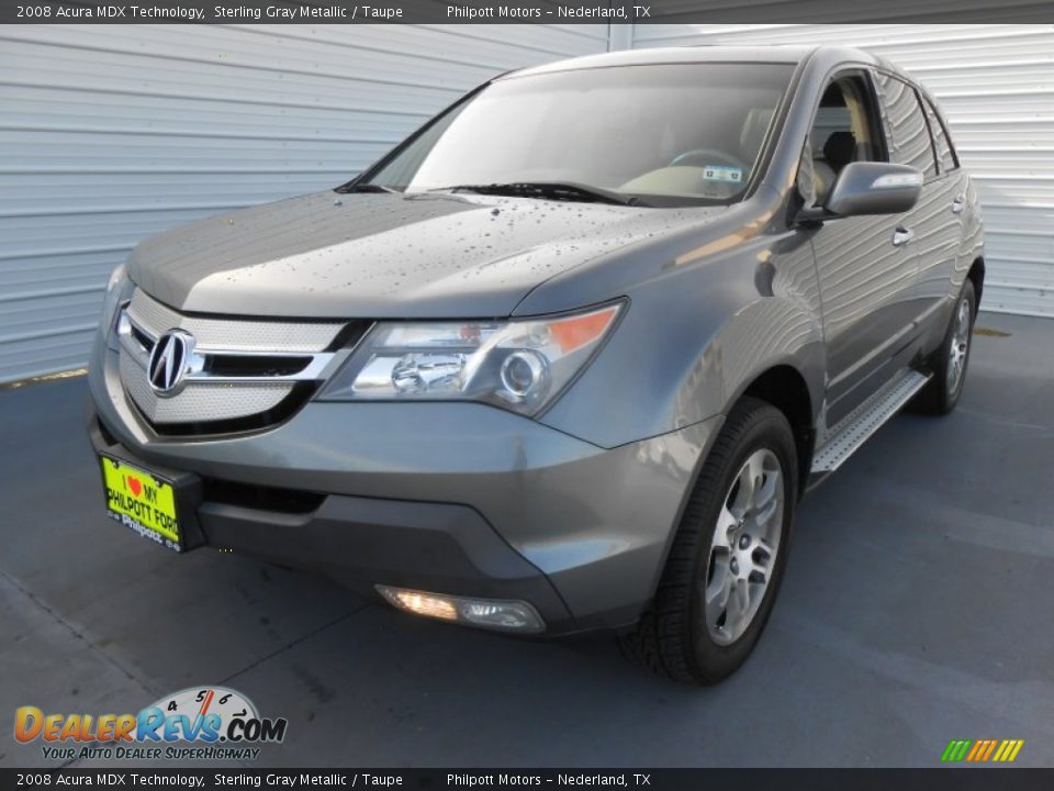 2008 Acura MDX Technology Sterling Gray Metallic / Taupe Photo #7