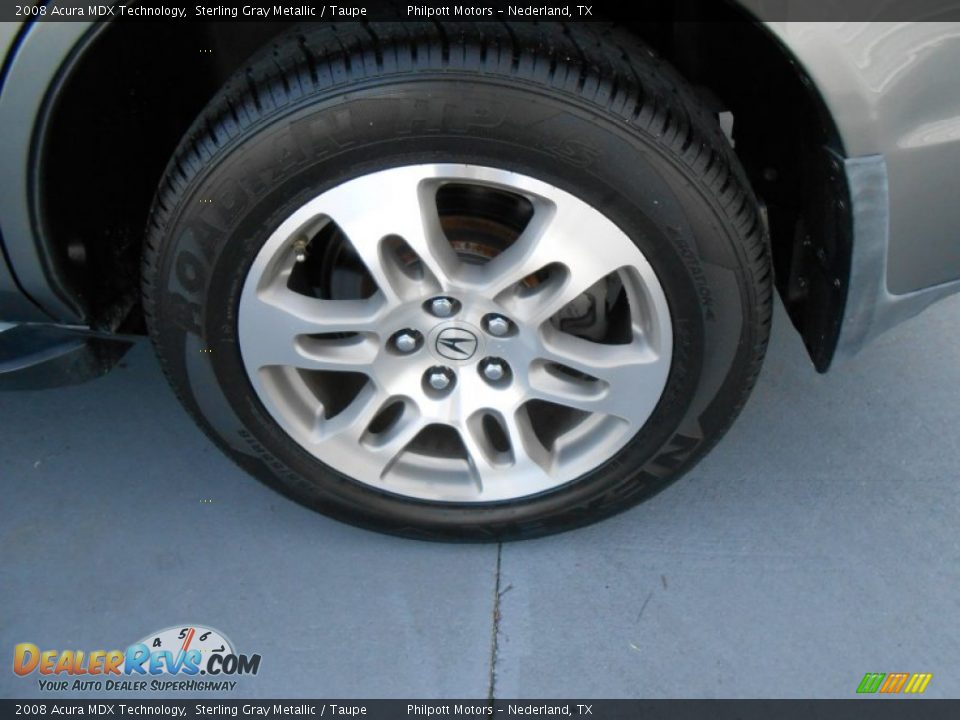 2008 Acura MDX Technology Sterling Gray Metallic / Taupe Photo #12