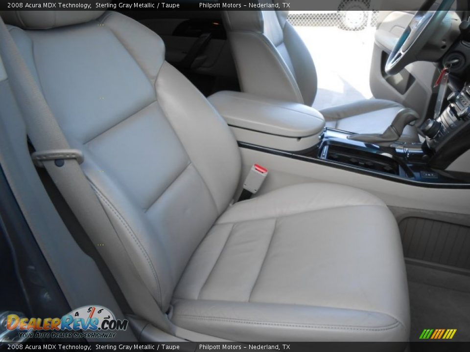 2008 Acura MDX Technology Sterling Gray Metallic / Taupe Photo #27