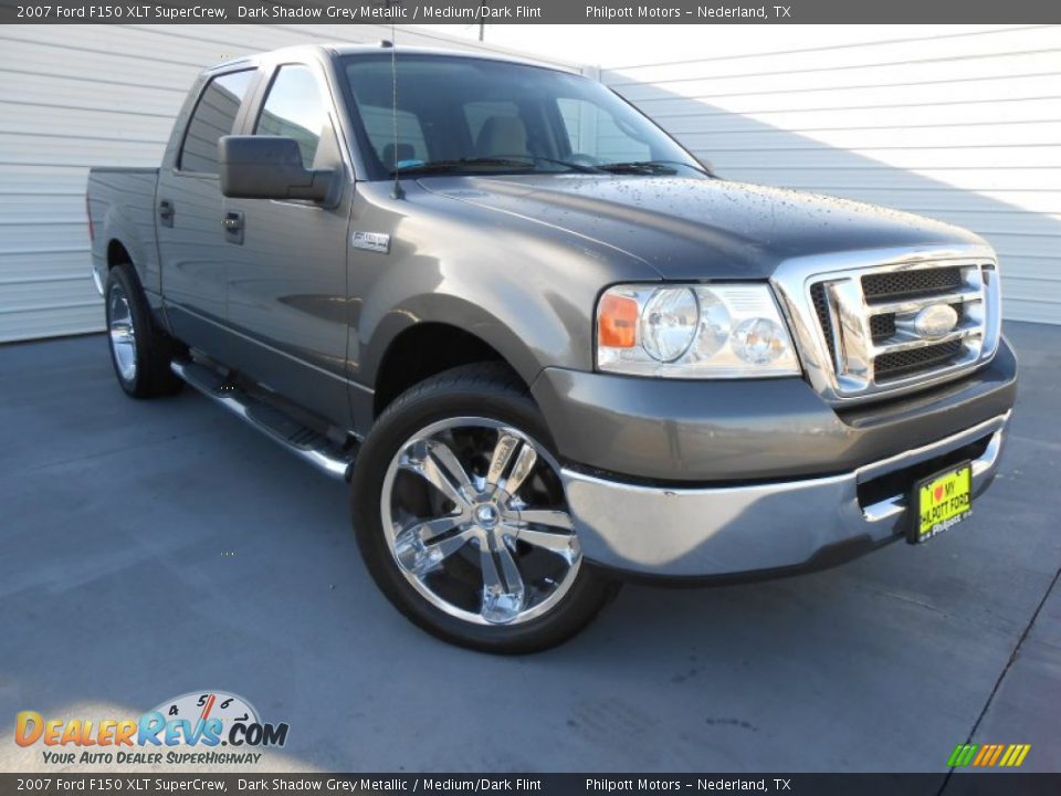 2007 Ford F150 XLT SuperCrew Dark Shadow Grey Metallic / Medium/Dark Flint Photo #2