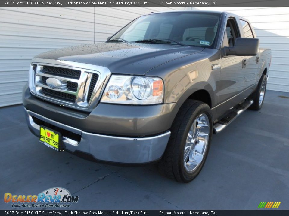 2007 Ford F150 XLT SuperCrew Dark Shadow Grey Metallic / Medium/Dark Flint Photo #7
