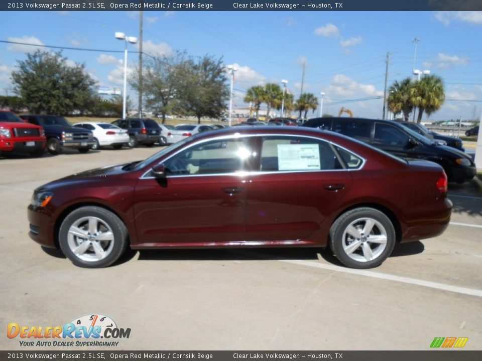 2013 Volkswagen Passat 2.5L SE Opera Red Metallic / Cornsilk Beige Photo #4