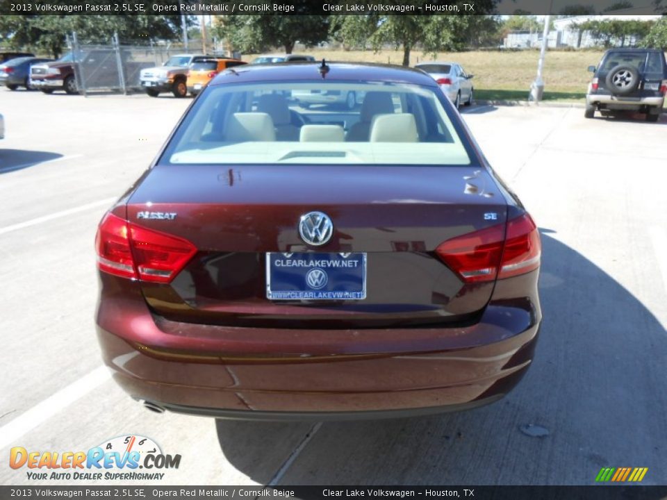 2013 Volkswagen Passat 2.5L SE Opera Red Metallic / Cornsilk Beige Photo #6