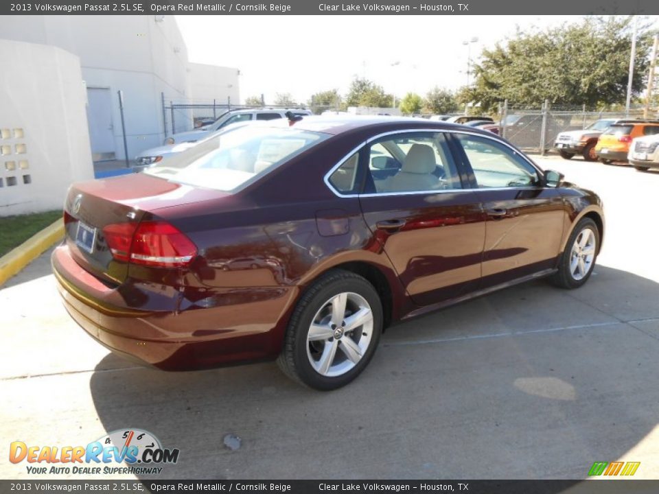 2013 Volkswagen Passat 2.5L SE Opera Red Metallic / Cornsilk Beige Photo #7