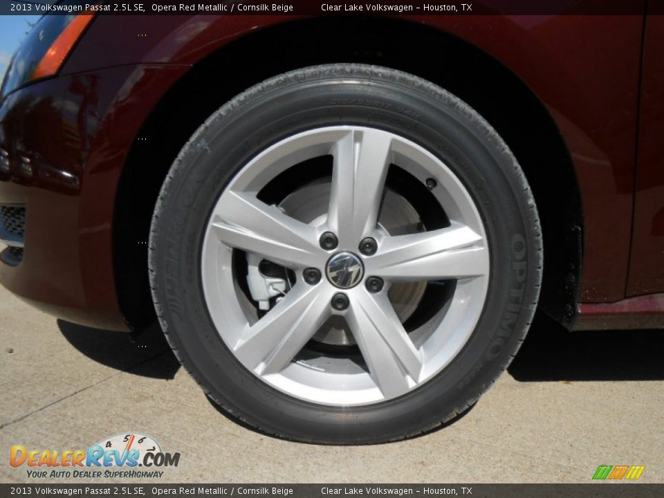 2013 Volkswagen Passat 2.5L SE Opera Red Metallic / Cornsilk Beige Photo #9