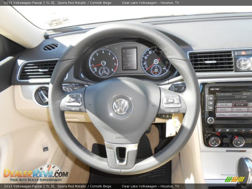 2013 Volkswagen Passat 2.5L SE Opera Red Metallic / Cornsilk Beige Photo #16
