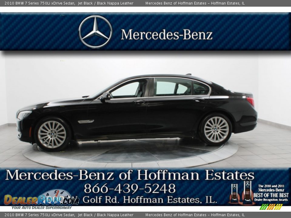 2010 BMW 7 Series 750Li xDrive Sedan Jet Black / Black Nappa Leather Photo #2