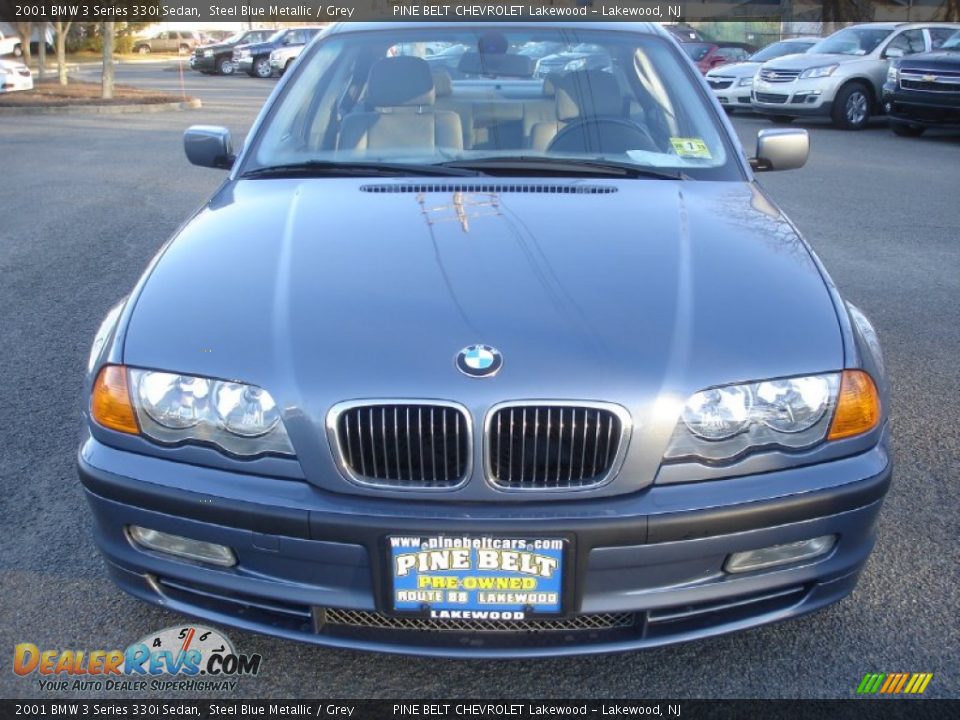 2001 BMW 3 Series 330i Sedan Steel Blue Metallic / Grey Photo #2
