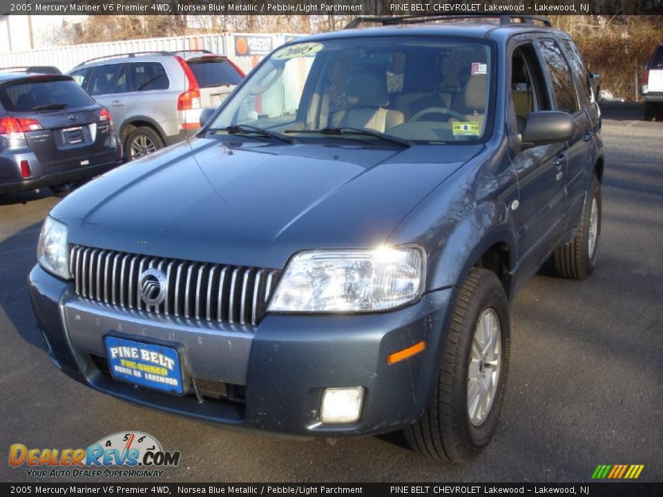 2005 Mercury Mariner V6 Premier 4WD Norsea Blue Metallic / Pebble/Light Parchment Photo #1