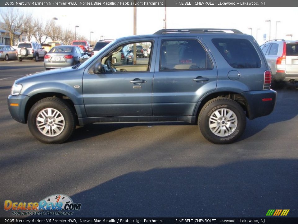 2005 Mercury Mariner V6 Premier 4WD Norsea Blue Metallic / Pebble/Light Parchment Photo #6