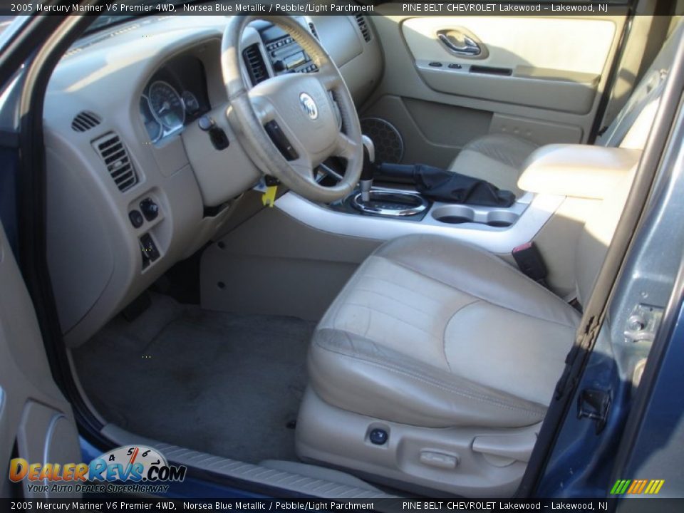 2005 Mercury Mariner V6 Premier 4WD Norsea Blue Metallic / Pebble/Light Parchment Photo #10