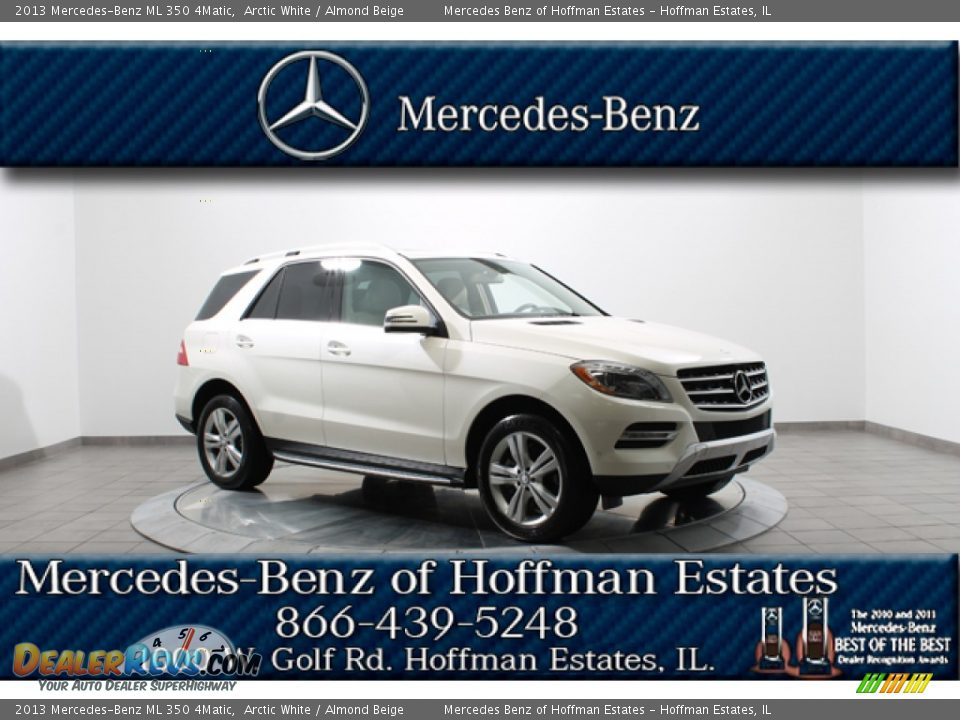 2013 Mercedes-Benz ML 350 4Matic Arctic White / Almond Beige Photo #1