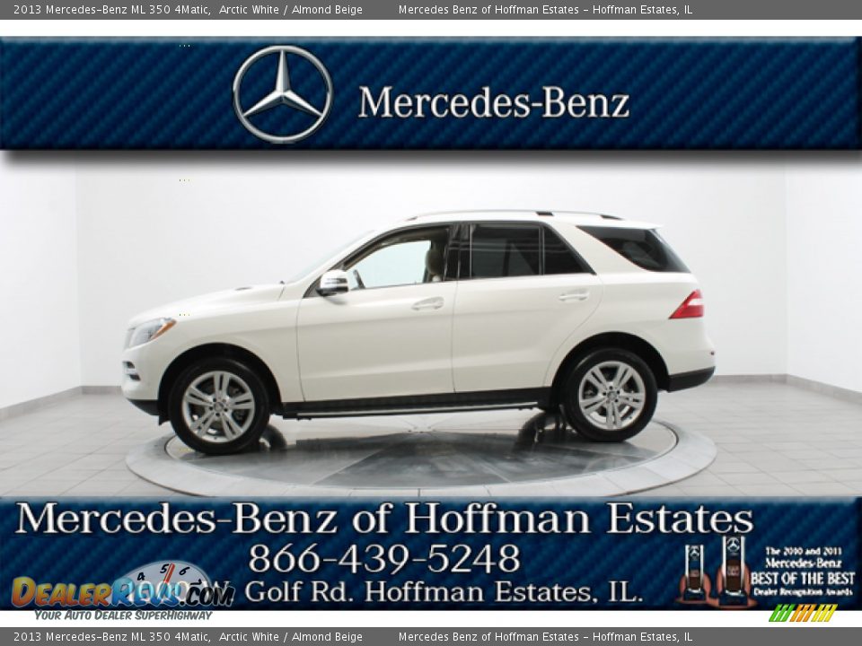 2013 Mercedes-Benz ML 350 4Matic Arctic White / Almond Beige Photo #2