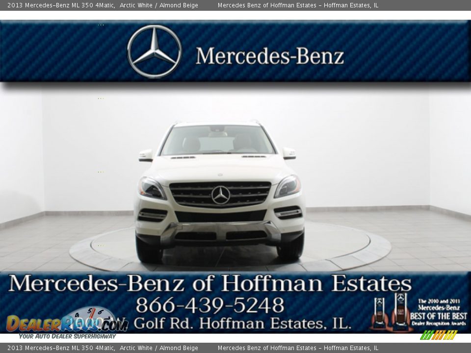 2013 Mercedes-Benz ML 350 4Matic Arctic White / Almond Beige Photo #3