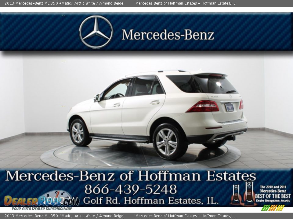 2013 Mercedes-Benz ML 350 4Matic Arctic White / Almond Beige Photo #5