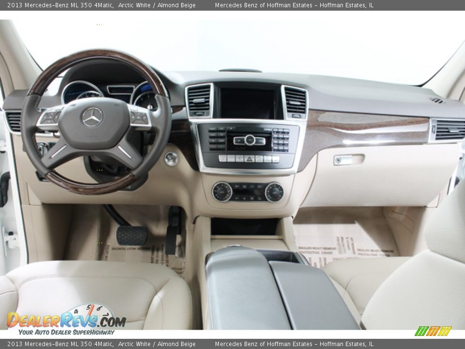 2013 Mercedes-Benz ML 350 4Matic Arctic White / Almond Beige Photo #6