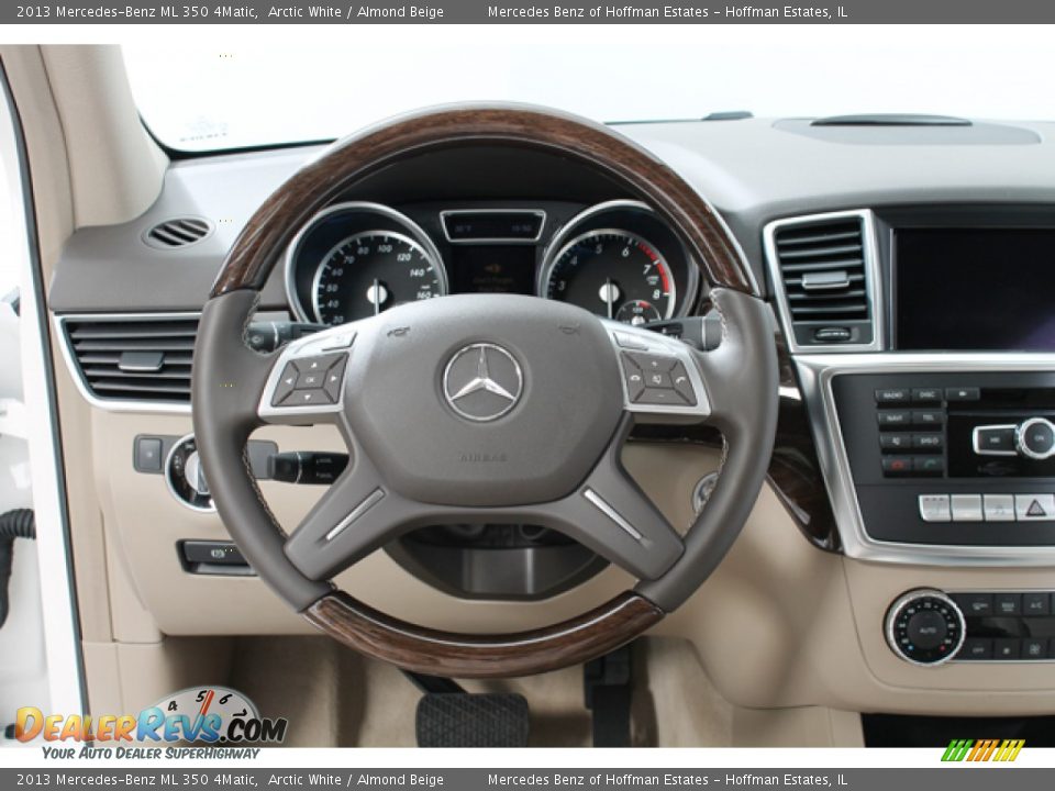 2013 Mercedes-Benz ML 350 4Matic Arctic White / Almond Beige Photo #7