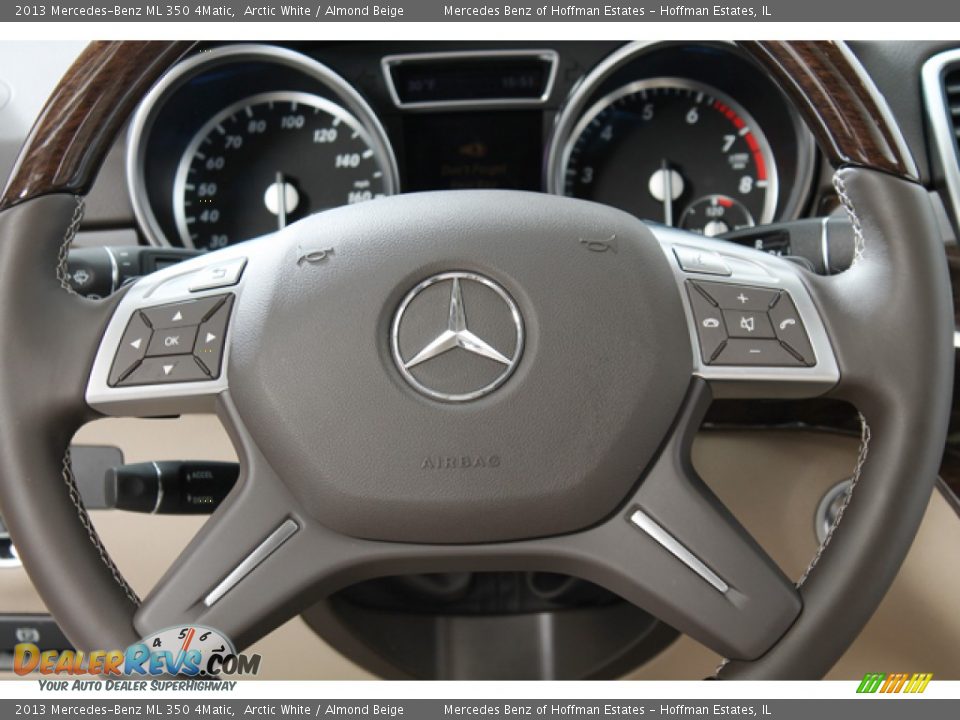 2013 Mercedes-Benz ML 350 4Matic Arctic White / Almond Beige Photo #8