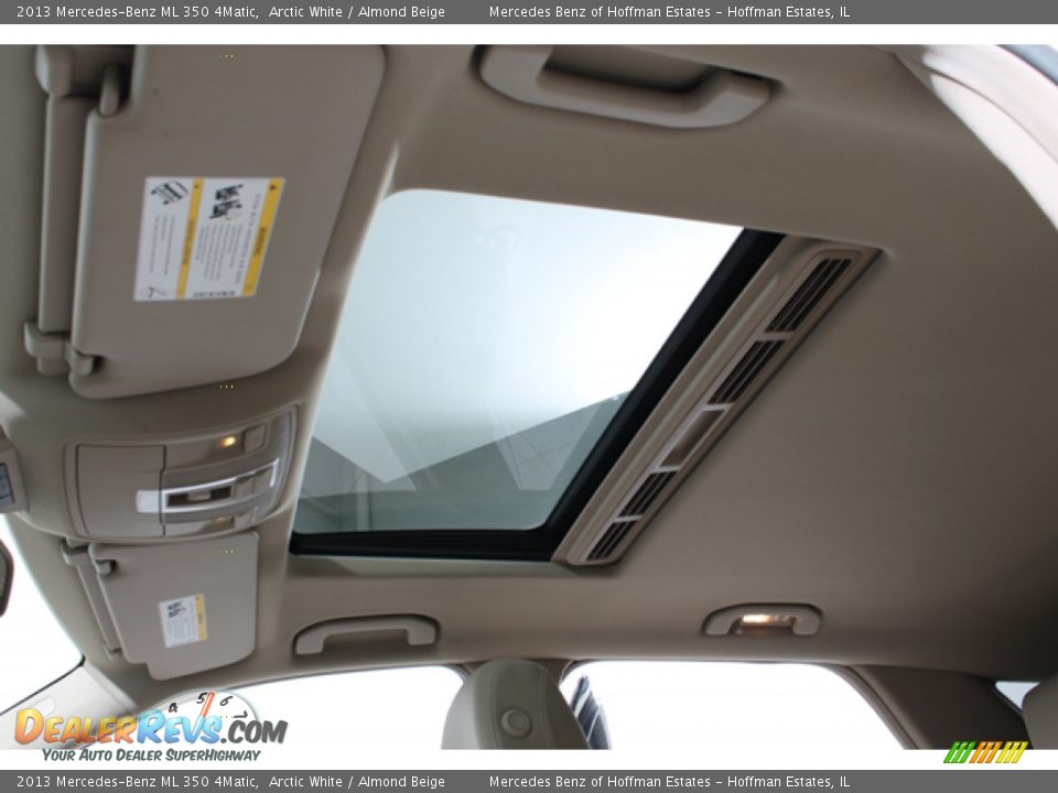 2013 Mercedes-Benz ML 350 4Matic Arctic White / Almond Beige Photo #25
