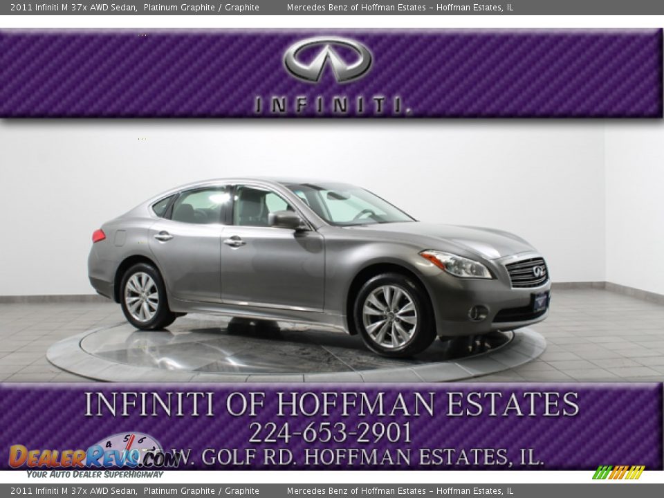 2011 Infiniti M 37x AWD Sedan Platinum Graphite / Graphite Photo #1