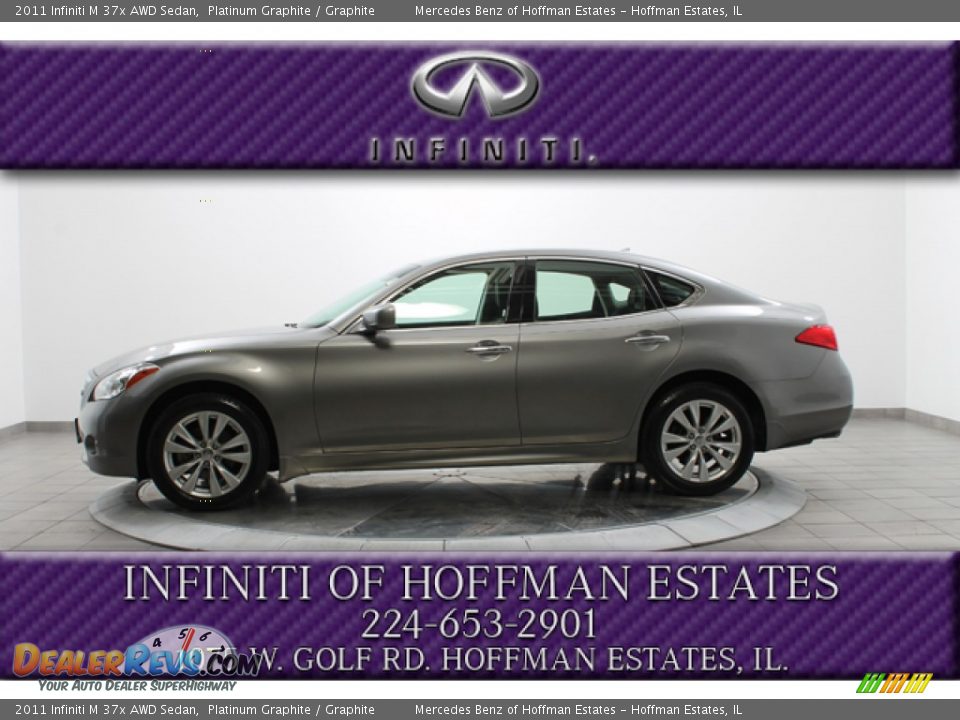 2011 Infiniti M 37x AWD Sedan Platinum Graphite / Graphite Photo #2